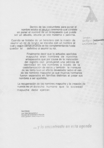 Agenda mapuche: origen de los nombres
                            mapuche (02)
