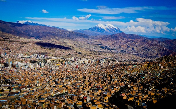 Vista de La Paz
              con montaas