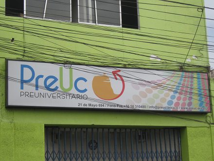 Das "Colegio preuniversitario"
                        PreUc, die Tafel