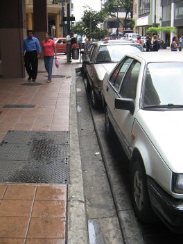 Centro de Guayaquil, Bulevar 9 de
                          Octubre, canalizacin municipal con canales
                          donde no molesta ninguna llanta
