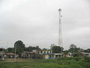 Naranjal-Machala, pasaje de un pueblo,
                          torre de transmisin