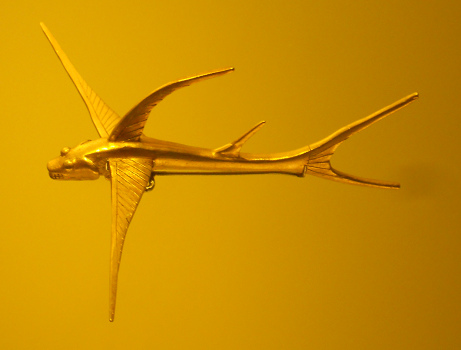 Fliegender Fisch im
                                Goldmuseum von Bogota