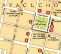 Stadtplan von Ayacucho, Zentrum