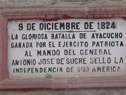 Monumento de la independencia, declaracin
                        de la victoria contra el ejercito espaol, 1824