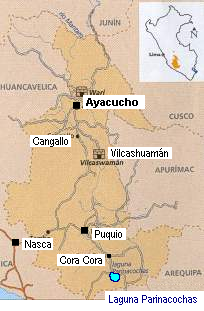 Karte
                      Ayacucho-Laguna de Parinacochas
