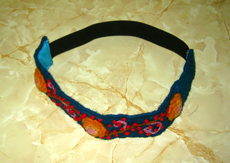 Headband with flowers, embroidery (02)