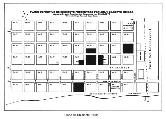 Plano de Chimbote del año 1872