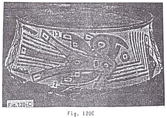 Fig. 120C:
                            cermica con ave con lneas de energa 02