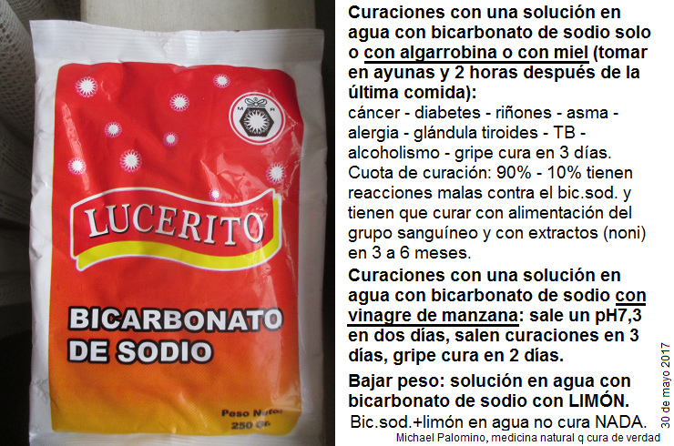 Bicarbonato de sodio
                          del mercado mayorista en Trujillo (Per) y
                          recetas curativas y para bajar peso