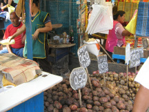 Marktstand mit Kartoffelauswahl 02