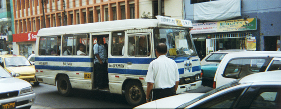 Avenida Republica Dominicana, bus IM21
                        "Greco" de Chorrillos a San Martn de
                        Porres (SMP)