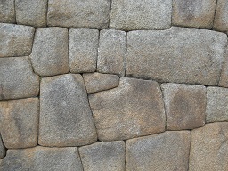 Machu Picchu, muro grande, detalle 04