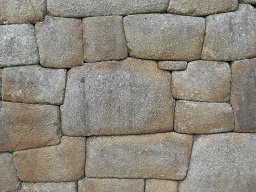 Machu Picchu, muro grande, detalle 07