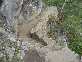 Machu Picchu, camino al puente Inca, camino
                    bajando 01