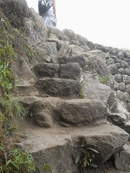 Weiler Huaynapicchu, unregelmssige Treppen und Terrassen