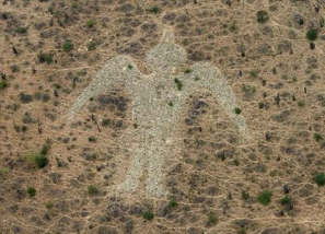 Der Adler von Oyotn, Geoglyph 90 km stlich von
                  Chiclayo, oder im nrdlichen Lambayeque