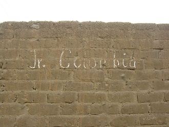 Strassenanschrift
                                  Kolumbienstrasse (jirn Colombia),
                                  Nahaufnahme
