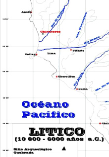 Mapa con la posicin del yacimiento
                            Chivateros en la regin de Lima / Callao al
                            ro Chilln