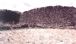 Sitio de excavacin de Wari / Huari,
                            muro
