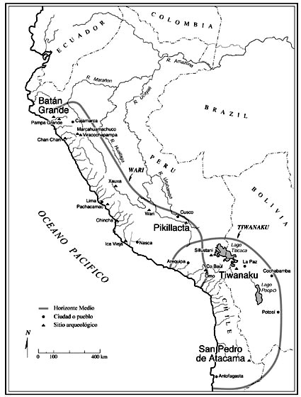 mapa de la cultura
                          Wari (Huari)