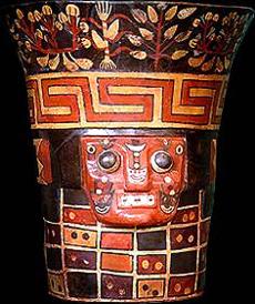 Dios Wiracocha en
                          una cermica de Wari