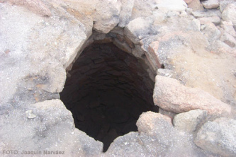 Colca subterraneo en Puerto Inca,
                            entrada de ogujero