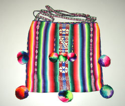 Bolsa tejida
                          "chuspa" en colores brillantes
