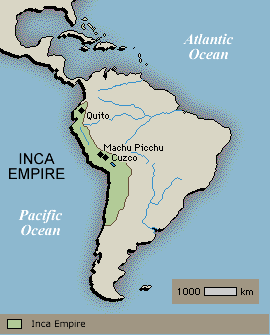 Mapa del Imperio Incaico
                    en 1531