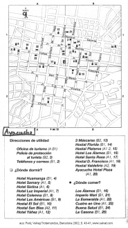 Hotels in Ayacucho gemss
                          Zusammenstellung von Trotamundos, Seite 96 mit
                          Karte