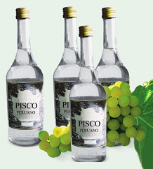 Pisco-Flaschen aus Peru