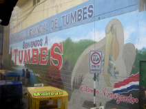 Tumbes, Wandbild "Willkommen in Tumbes"
            ("Bienvenidos a Tumbes")