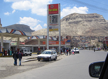 La Oroya, der Abzweig der Strasse nach
                        Huancayo