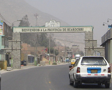 Vista atrs a la frontera de la provincia
                        de Huarochir