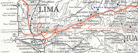 Karte 03: Lima-Chosica-San Bartolom