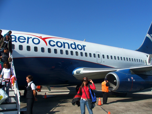 Airplane of Aero Condor for Puerto
                Maldonado